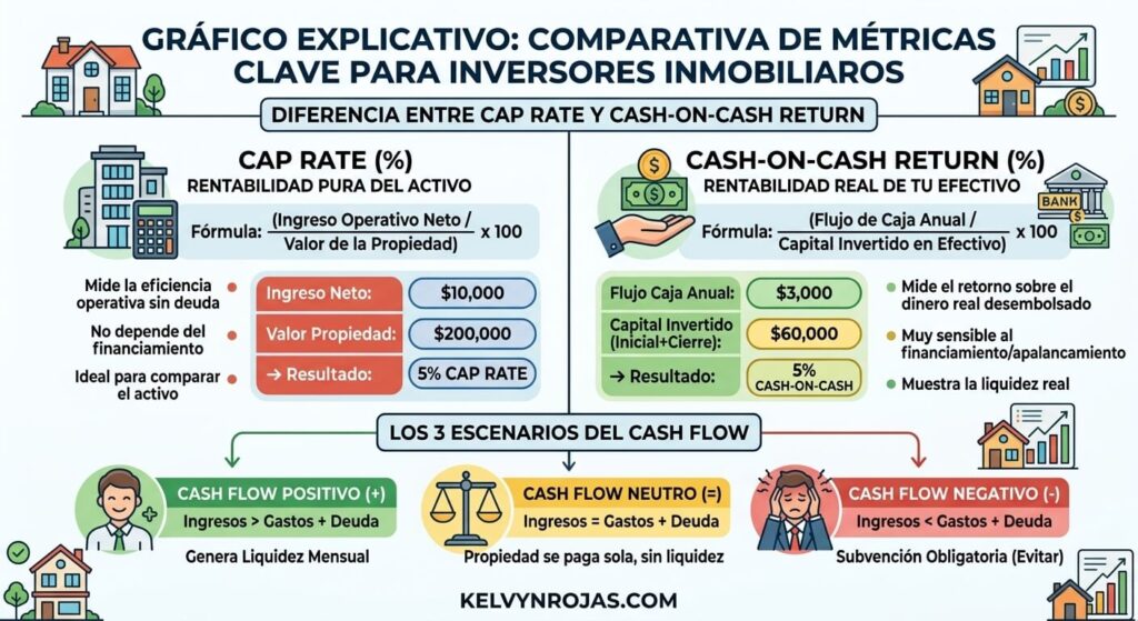 GRÁFICO EXPLICATIVO: COMPARATIVA DE MÉTRICAS CLAVE PARA INVERSORES INMOBILIARIOS