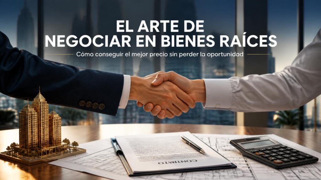 Imagen de cabecera sobre el arte de negociar en bienes raíces y cómo conseguir el mejor precio de compra.